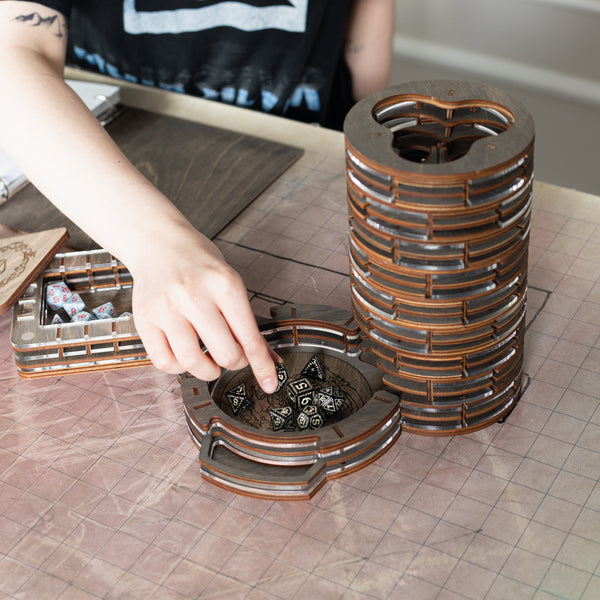 Tower for tabletop games with dice