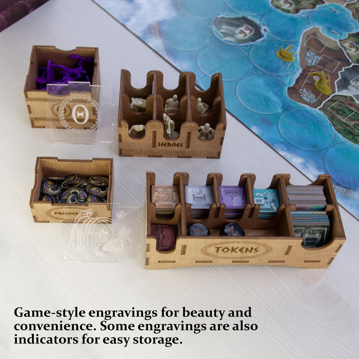 Really Neat modern Art Card Game Organizer Holds Gampieces Neatly, Similar  to Dominion, Concordia, Ra, Pizarro & Co, Cyclades, Container 