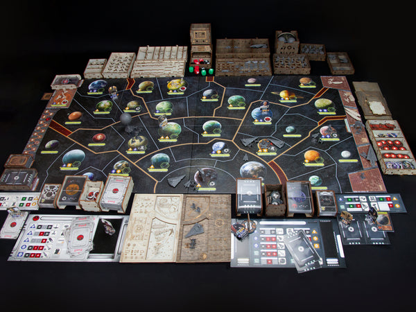 Storage System Compatible with Star Wars: Rebellion Wooden Board Game and Rise of the Empire Expansion