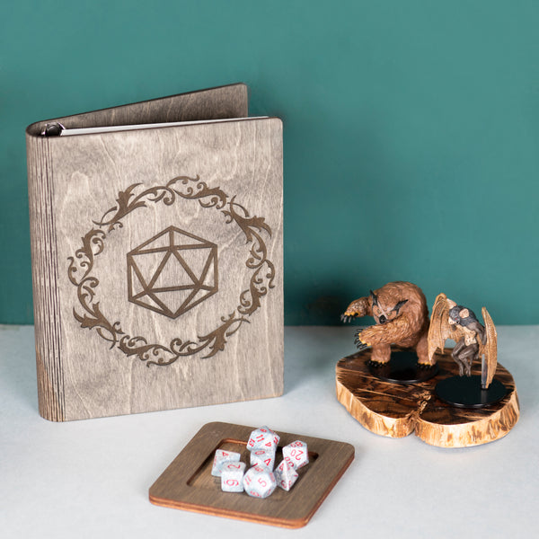 Laser cut wooden gaming notebook