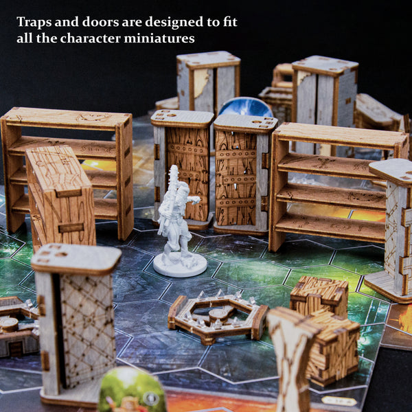 Frosthaven Terrain Pack Made of Wood - Compatible with Frosthaven Board Game