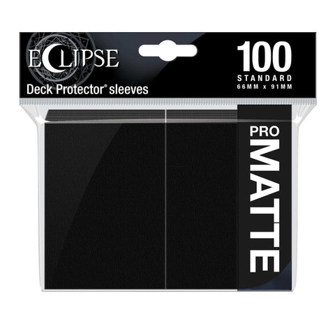 Eclipse Matte Standard Sleeves: Jet Black (100)
