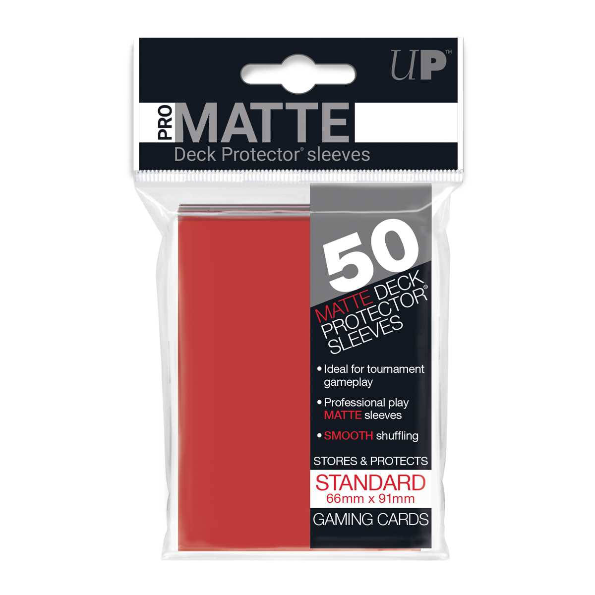 Pro Matte Standard Deck Protectors 50ct - Red