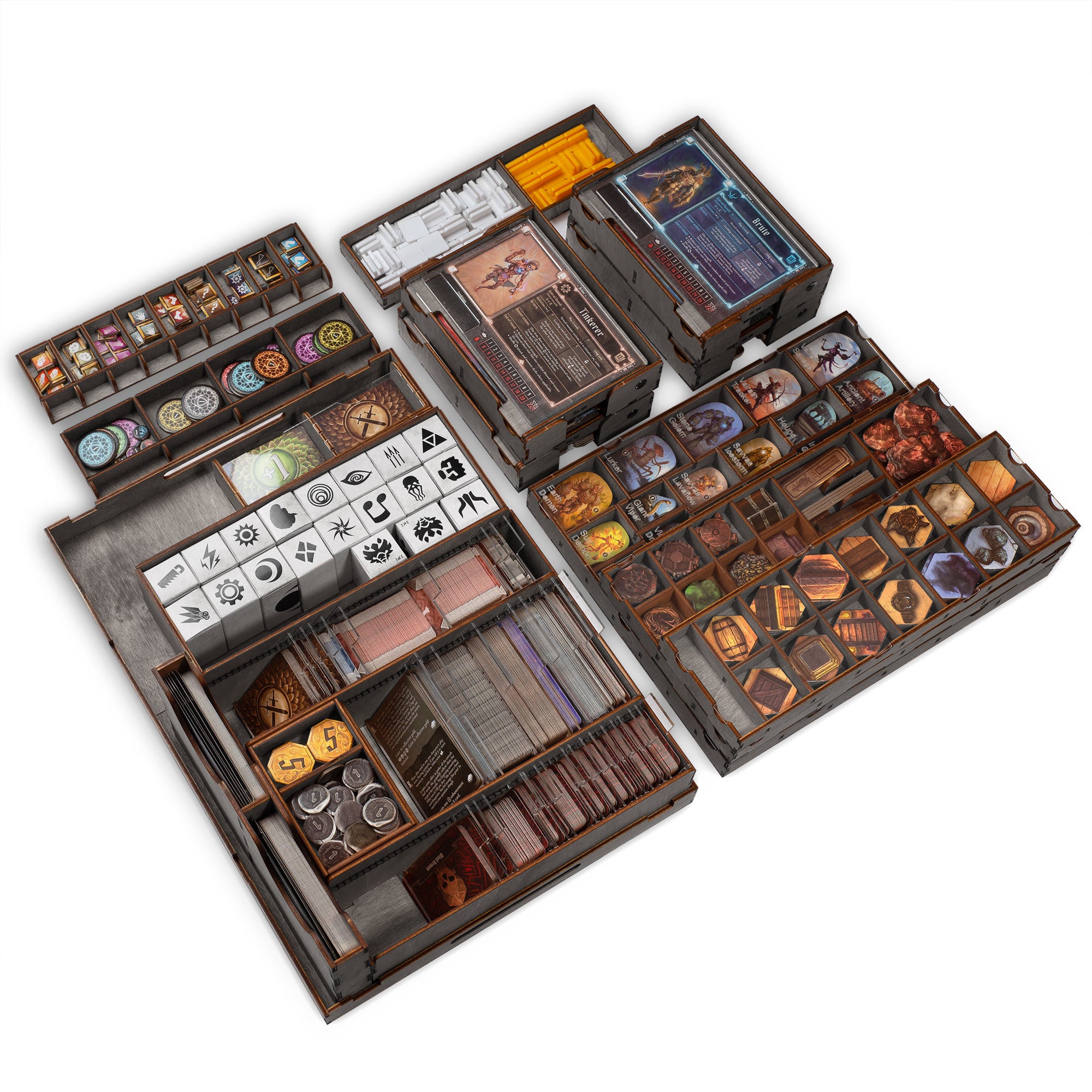 gloomhaven tackle box Organizer Made of Wood 1x “big” card box hardbaitboxen About Our Gear We Color:Smoke Silver