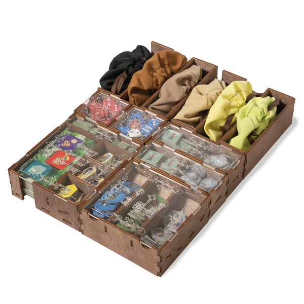 Wooden Organizer for The Castles of Burgundy Board Game with All Expansions