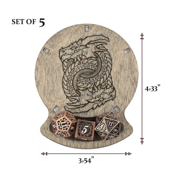Waterproof wooden coasters with dragon engraving