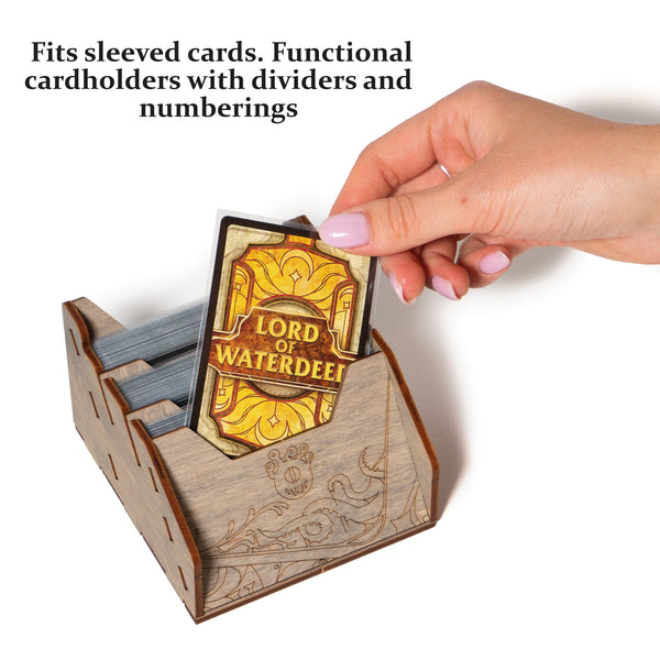 Lords of Waterdeep cardholder made of wood