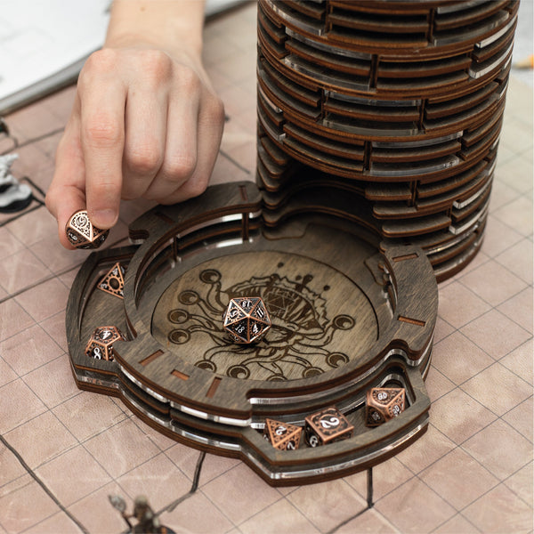 Wooden DnD dice tower