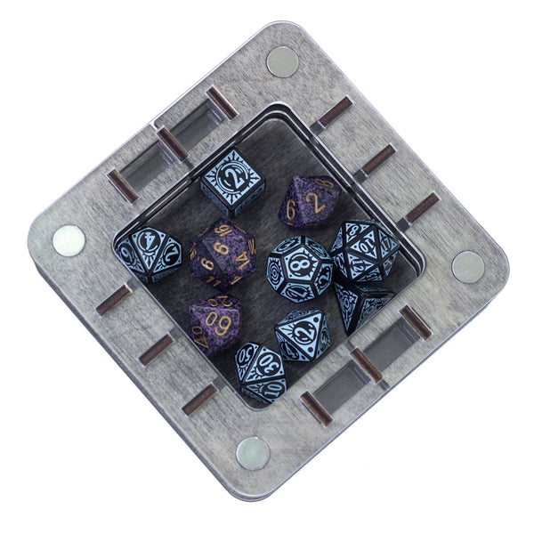 RANDOM DESIGN - Kickstarter Bestseller - Gray Dice Tower Set of Accessories for Dungeons and Dragons and other RPG - random design