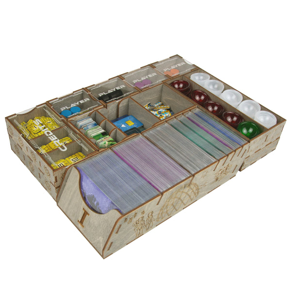 Underwater Cities Wooden Board Game Organizer Compatible with All Expansions