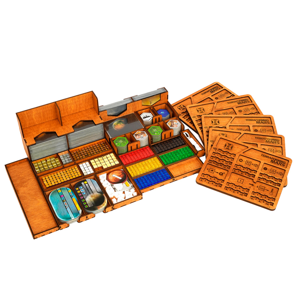 Terraforming Mars Organizer Made of Wood - Compatible with All