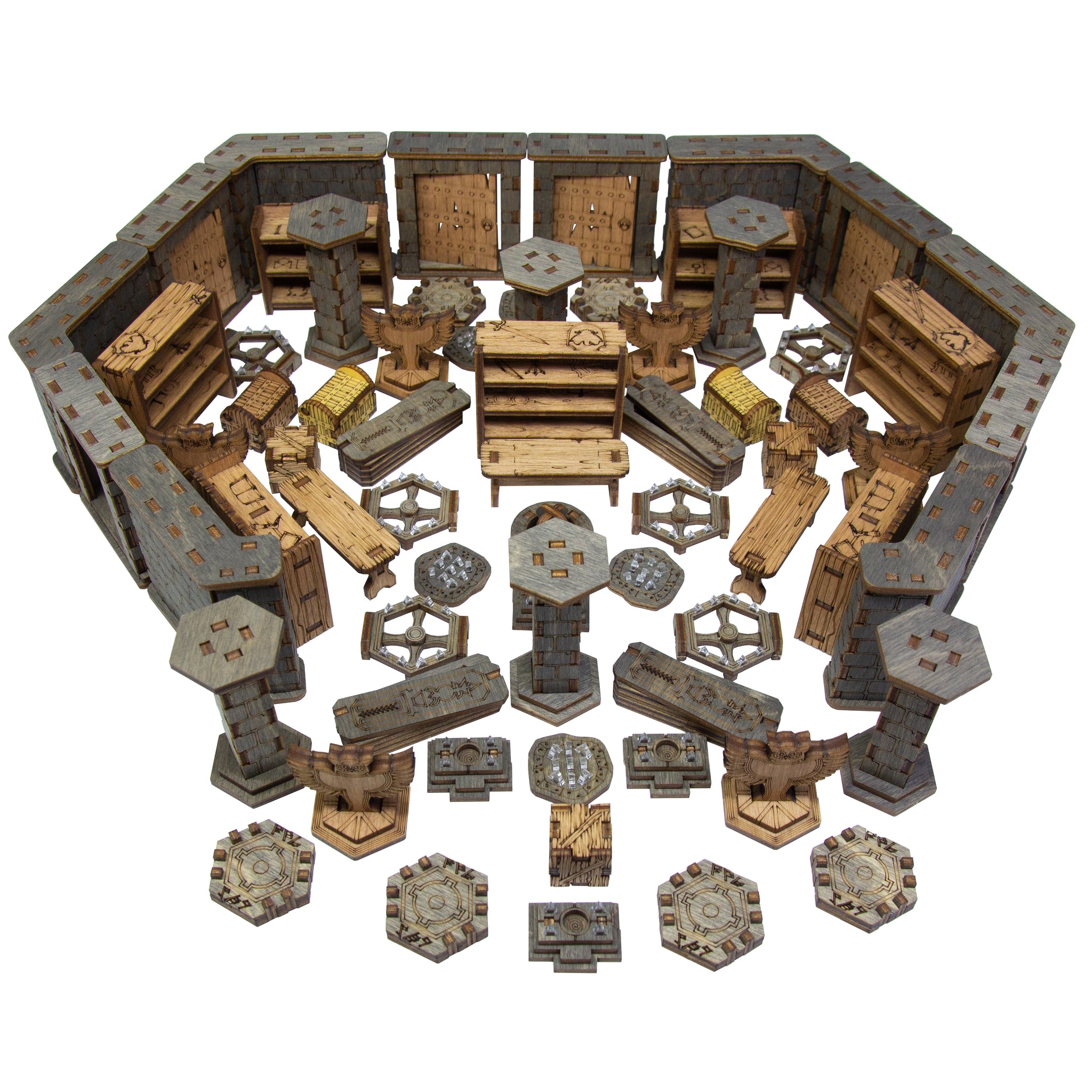 Gloomhaven and Jaws of the Lion Terrain Pack Made of Wood –