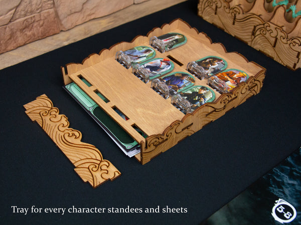 Unfathomable Tabletop Game Storage Insert Made of Wood