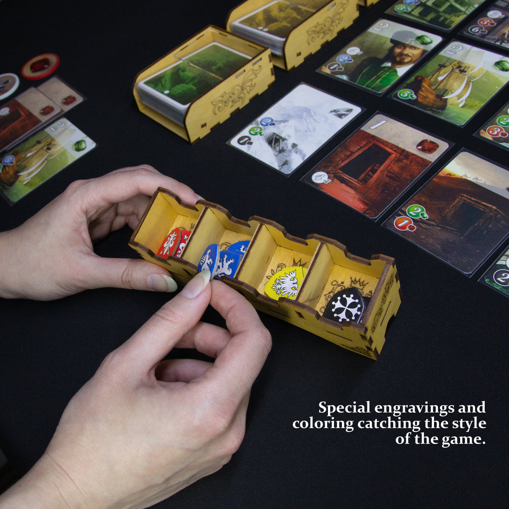 Splendor Wooden Organizer Compatible with All Expansions – Smonex.com