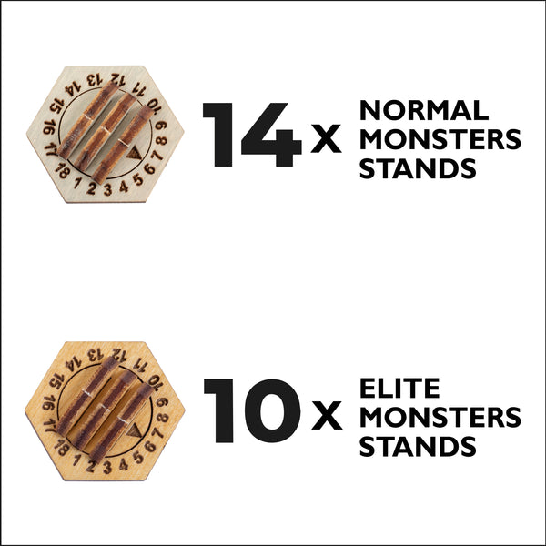 Frosthaven Monster Stands Made of Wood - Monster Live Counter Compatible with Frosthaven and  Gloomhaven Board Game
