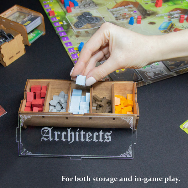 Architects of the West Kingdom Wooden Storage Box Compatible with Age of Artisans Expansion and All Promo Packs