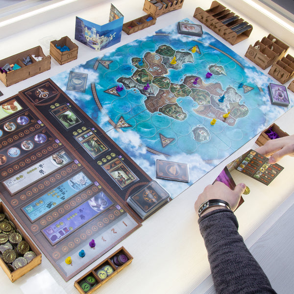 Cyclades game storage boxes made of wood