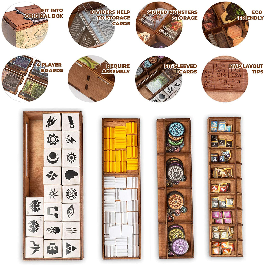 gloomhaven card sleeve set Gloomhaven Organizer Made of Wood
