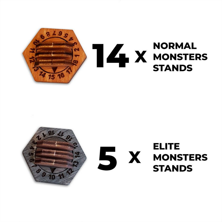 Gloomhaven Monster Stands Made of Wood - Monster Live Counter