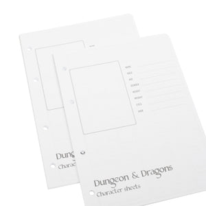 Dungeons and Dragons refillable Character sheets