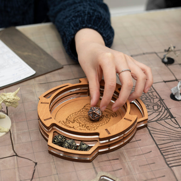 Wooden RPG accessories with laser cut engravings